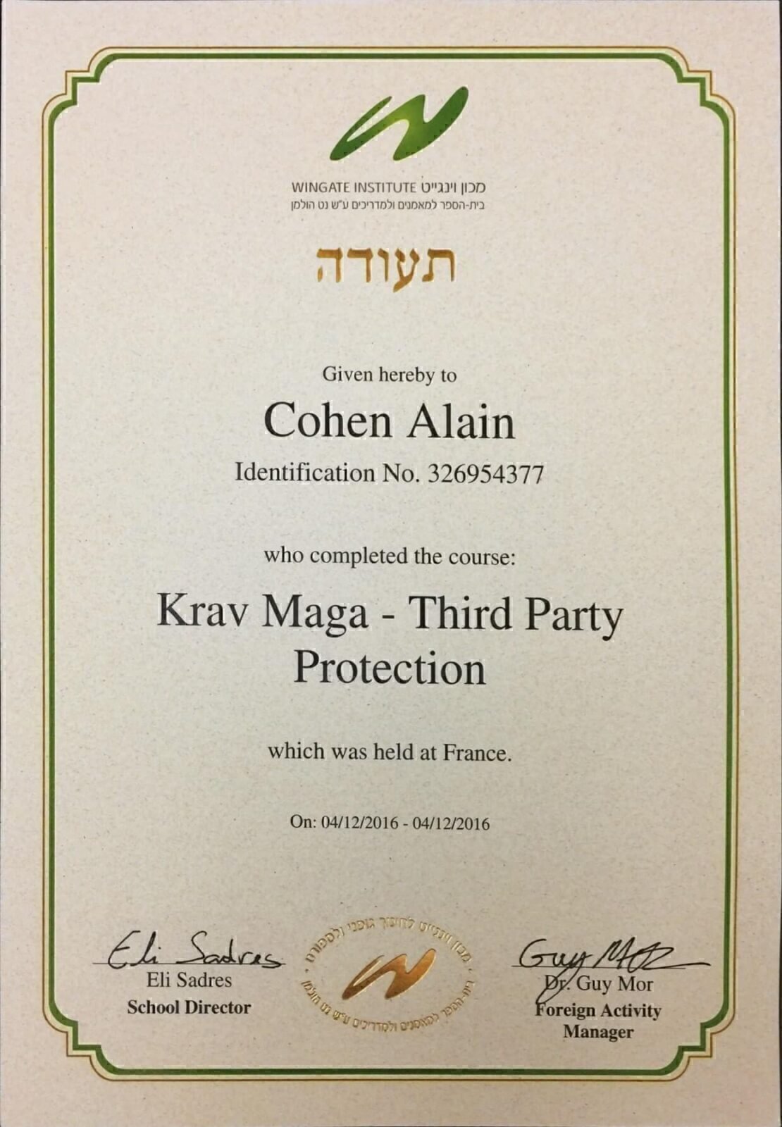 Close Protection Instructor